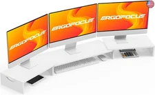 Triple Monitor Stand Riser, Extra Long Monitor Lift for 3 Monitors, Dual
