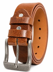 Men's Genuine Buffalo FULL GRAIN Leather Belt, 1.50" width, Handmade, By Amish