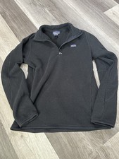 Patagonia Women  s Sz M Black Fleece 1/4 Zip Pullover