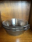 (2) Vintage 1950s Pyrex Top of Stove Flameware Blue Glass 8" Saucepan #833-B