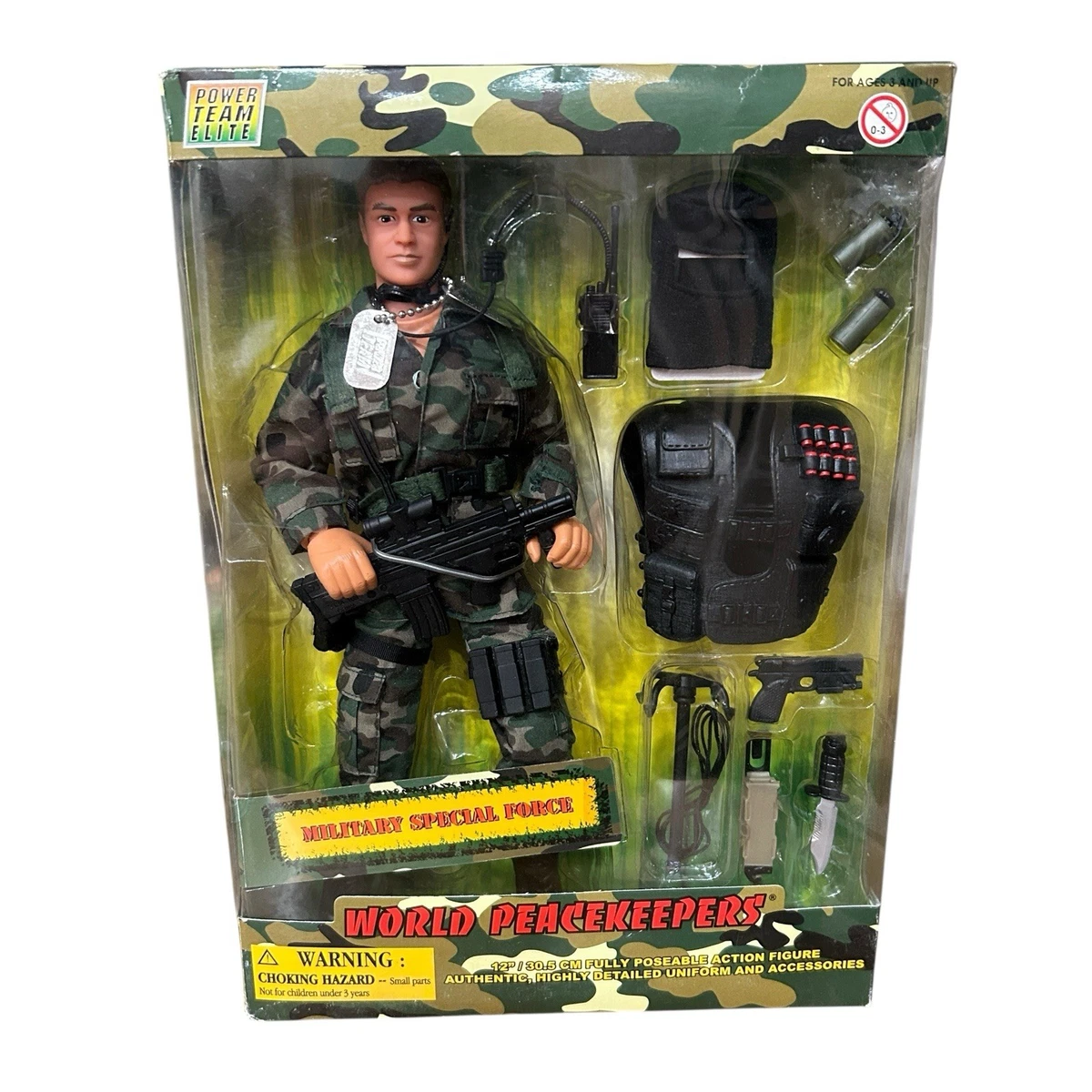POWER TEAM ELITE F/A-18 HORNET JET WORLD PEACEKEEPERS GI JOE SIZE BRAND