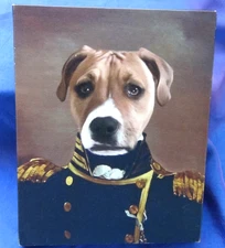 CROWN & PAW Custom Pet Portrait The Admiral Dog  Royalty 10.5" x 8" in Picture