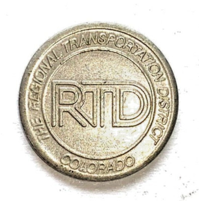 The Regional Transportation District RTD Denver Colorado 1979 Transit Token Coin