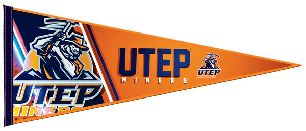 Utep Hand Sign University of Texas El Paso UTEP MINERS 12x30 Felt PENNANT | eBay