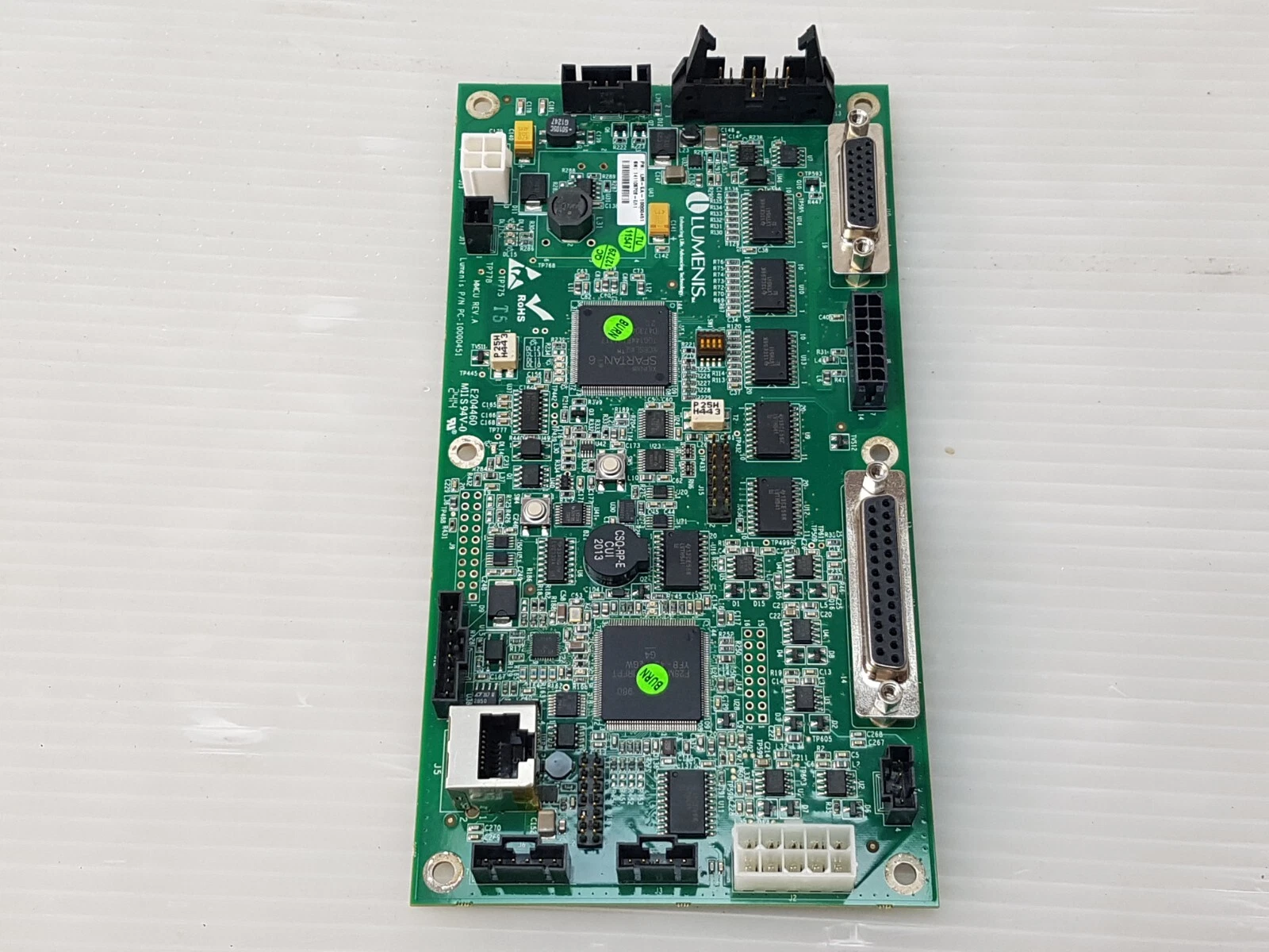 Lumenis MMCU board PC-10000451 photographed lengthwise from above