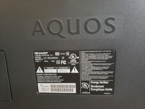 aquos sharp tv quattron lc-40le830u - Picture 4 of 4