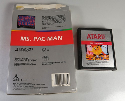 Atari 2600: MS. PAC-MAN Cartridge and BOX - Tested & WORKS (lot2) - Picture 2 of 3