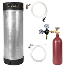 Nitro Keg Kit 5 Gallon Ball Lock Keg 20 cu ft Nitrogen Tank Homebrew Cold Brew