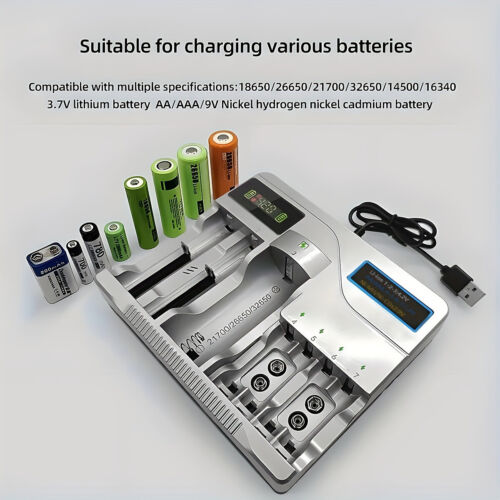 USB Universal Battery Charger AA AAA Rechargable Batteries Fast Charging Stand - Picture 12 of 23