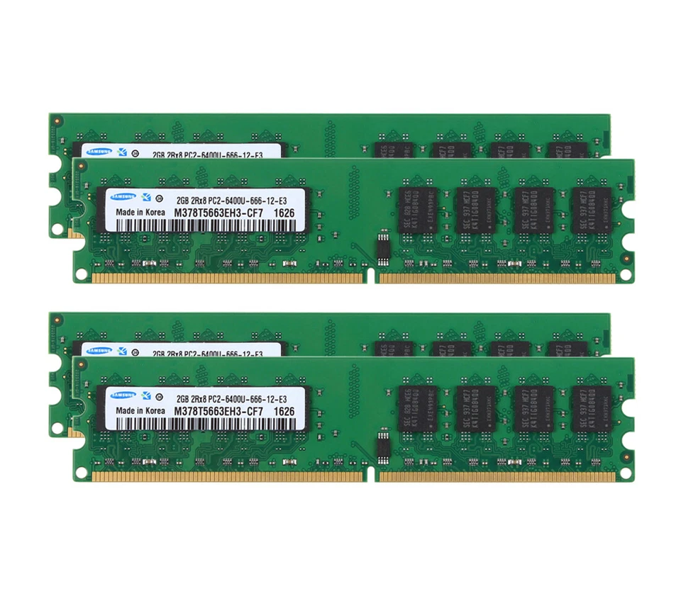 2 GB 4GB 8GB 20GB Samsung PC2-6400U 2Rx8 DDR2 800Mhz Desktop DIMM Memory RAM LOT - Image 2 of 4