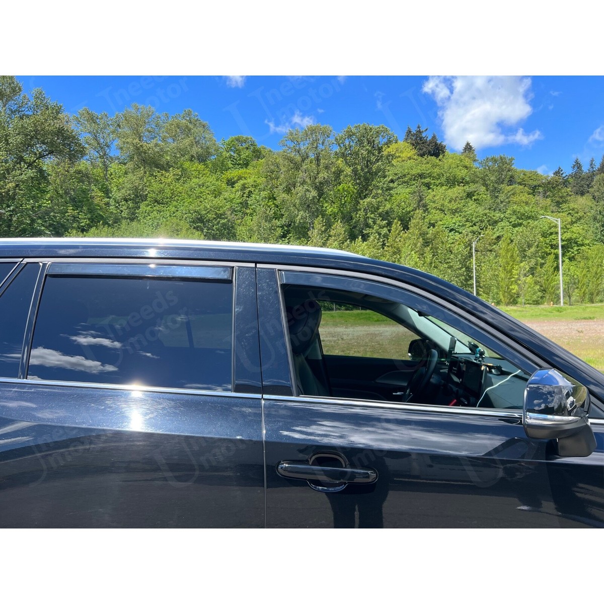 DdaiXQ Auto Deflettori d'Aria per Toyota Highlander MK4/XU70 2022 2023 2024, Finestrino Laterale Visiera Anti Fumè Parapioggia deflettori Aria Deflettore del Vento