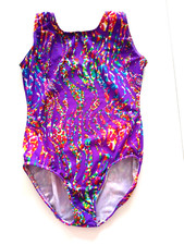 EUROTARD Girls size M 8-10 Darling BRIGHT MULTI-COLOR Leotard
