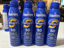 Coppertone Sport 4-In-1 (4 PK) Performance SPF 50 Spray, 5.5 oz Exp 11/25