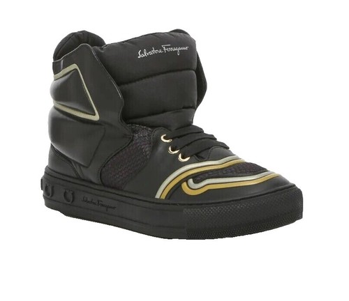 Salvatore Ferragamo AYR 2 High Top Leather Sneaker Men’s 6.5 $695 Salvatore Ferragamo Ayr 2 Logo High Top Leather  main image 4