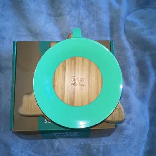 Bamboo Dinosaur Weaning Suction Plate - Child's plate, toddler, kids. New Boxed - Picture 3 of 6