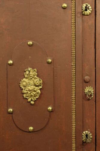 Armadietto italiano stile antico armadio credenza cassaforte legno dipinto - Foto 10 di 12