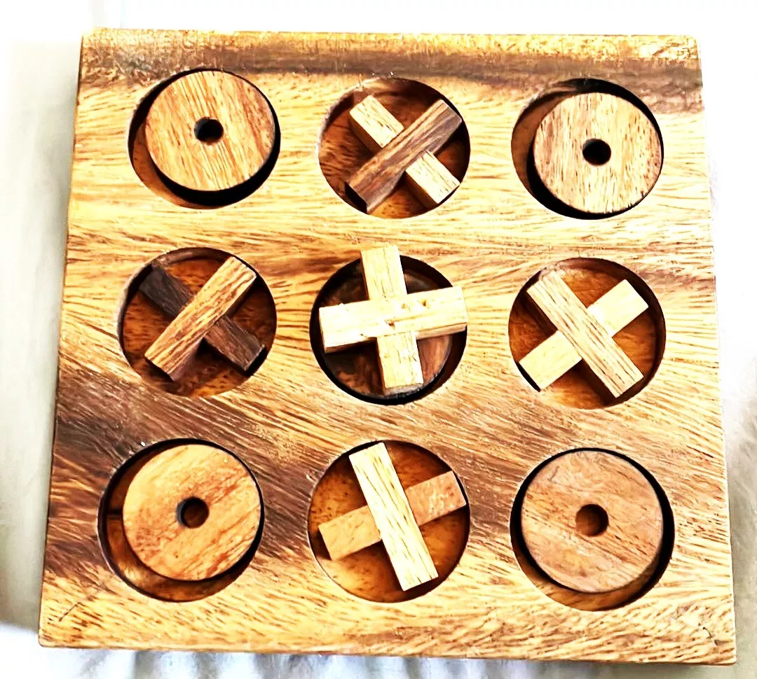 Wooden Tic Tac Toe Game