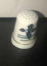Barrow’s Goldeneye Porcelain Duck Collectible Souvenir Thimble