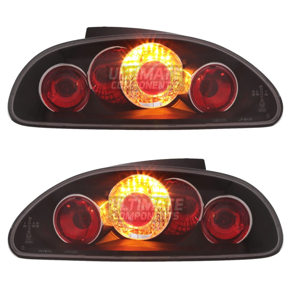 MG MGF Convertible 1996-2002 Black Lexus Upgrade Rear Back Tail Lights Lamps - image 2 of 4