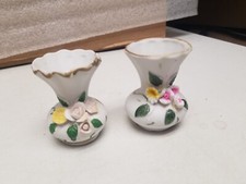 Set of 2 Miniature Bud Vases Floral