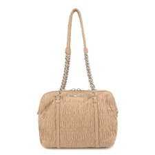 MIU MIU Matelasse Cloquet Chain Shoulder Bag Leather RL0047 Auth Used