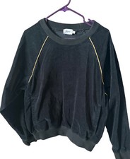 Rhude Mens French Terry Black Crewneck Pullover Size Medium