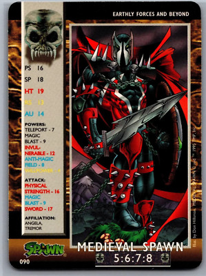 Medieval Spawn 090 1995 Todd McFarlane Spawn Power Cardz TCG CCG NM/VLP