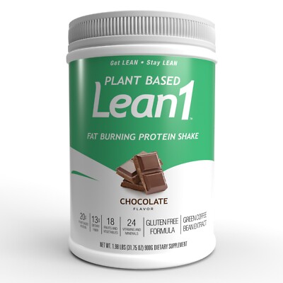 Nutrition 53 Lean 1 Plant Based Protein, Chocolate Flavor, 15 Serving Tub
