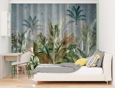 3D Vintage Leaves ZHUA3693 Photo Curtain Window Blockout Fabric Amy 2024