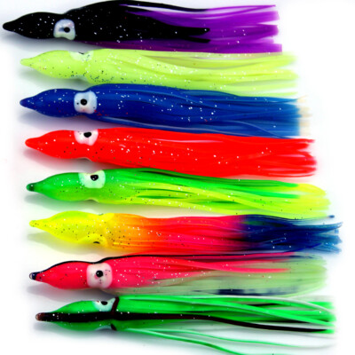 50pcs Squid Skirt Soft Fishing Lure Octopus Skirt Trolling Bait Hoochies Lure