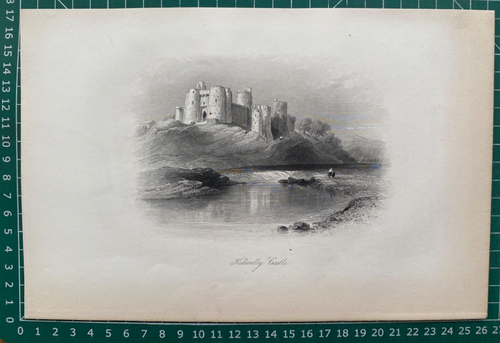 1842 Antique Print; Kidwelly Castle, Carmarthenshire, Wales after Bartlett - Picture 2 of 2