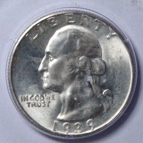 1939-D WASHINGTON QUARTER ~BLAST WHITE GEM IN IMMACULATE OGH RATTLER! PCGS MS64! - Image 3 of 4