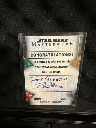 2022 Star Wars Masterwork Luke Skywalker Movie Scene Sketch 1/1 Jane Lushton - Picture 2 of 2
