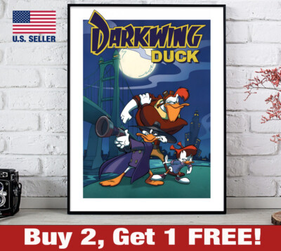 Darkwing Duck Poster 18'' x 24'' Print 80s 90s Cartoon Wall Art