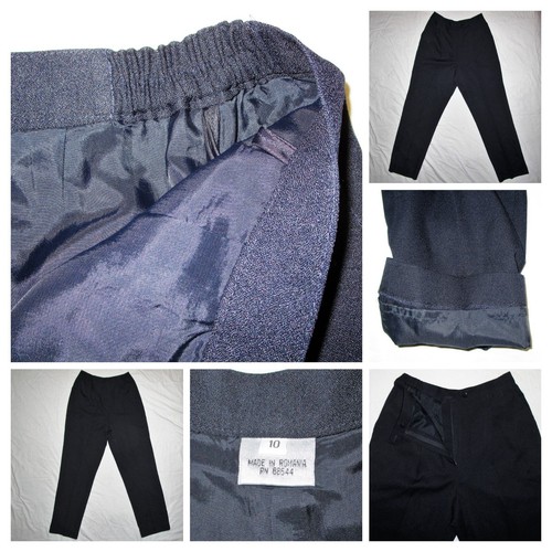 TUTA 3 PEZZI John Meyer - Gonna, Pantaloni, Giacca Donna Taglia 10 Blu Quadri NUOVO - Foto 21 di 24