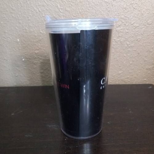 Caesars Entertainment Tumbler With Lid Cup 14 oz Black Plastic BPA Free 3806 - Picture 4 of 6