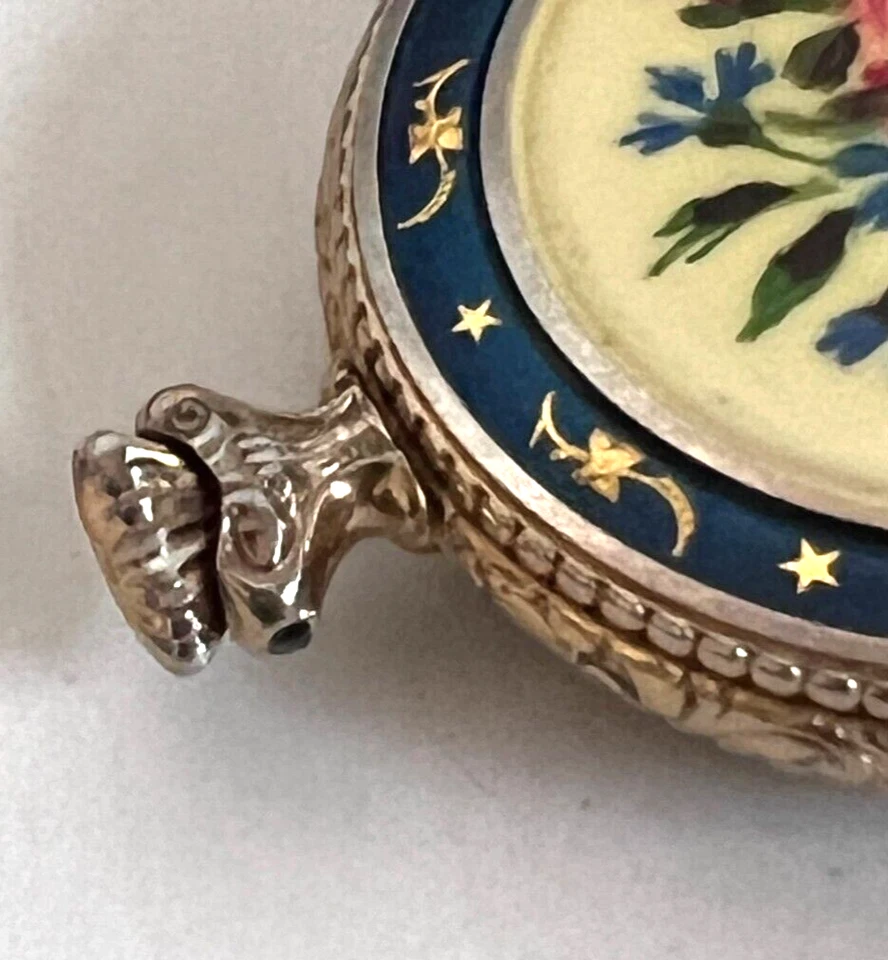 RELOJ COLGANTE VINTAGE PP PAUL PEUGEOT 17 JOYAS INCABLOC ESMALTE SUIZO Foto 4 de 4