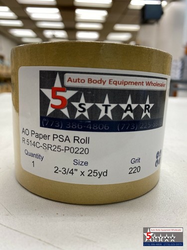 2-3/4"25 YARD PSA GOLD ROLL STICKY 220 Grit Auto Body Heavy Duty Sanding 1 Roll - Picture 6 of 8