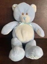 Toys R Us 2010 My First Teddy Bear Stuffed Animal Blue White Plush Toy lovey