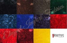 CRUSHED FLOCKING VELVET UPHOLSTERY / CURTAIN FABRIC 20 COLORS 60" BY THE YARD