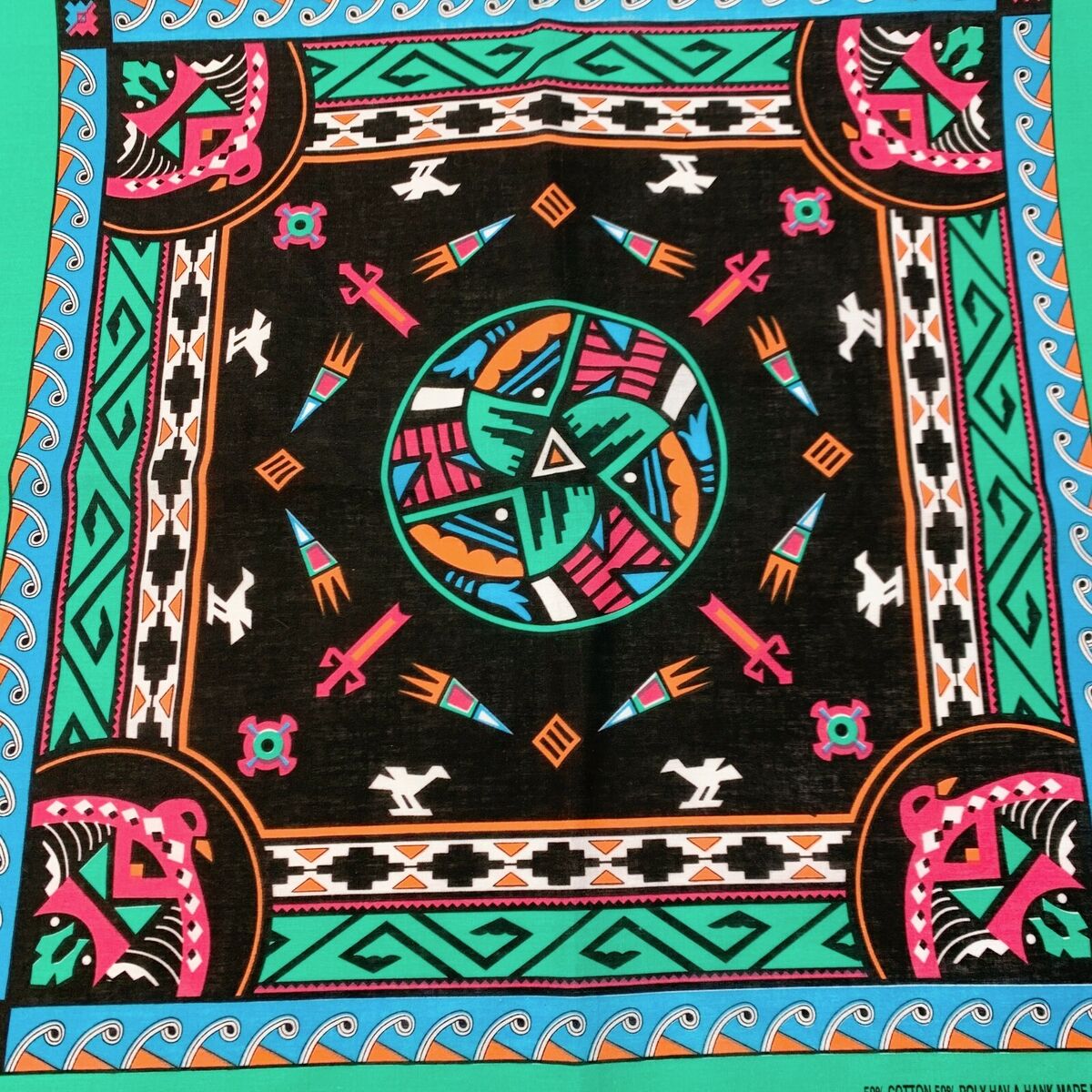 Vintage Hav-A-Hank Tribal Native American Navajo Bandana USA Vintage Hav-A-Hank Tribal Native American Navajo Bandana USA