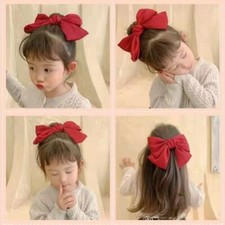 Big Bow Hair Clip Satin Barrette Hairpin Solid Color Baby Girls Hair Accessories