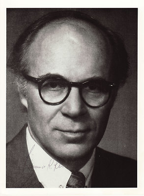 Lawrence Klein Originalautogramm auf Großfoto Nobel WiWi 1980 autograph