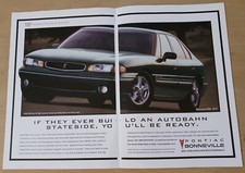 1996 Pontiac Bonneville We Are Driving Excitement 1996 Vintage Print Ad 1996 Pontiac Bonneville We Are Driving Excitement 1996 Vintage Print Ad