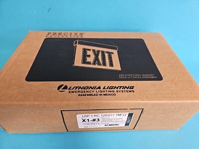 New Lithonia Lighting EXIT Sign LRP 1 RC 120/277 TM 283901 LED Clear Face Red