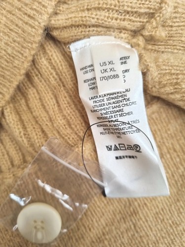 Free People Cardigan Mimosa Alpaca wool Cardigan Taupe Beige. Size X Large. - Picture 9 of 11