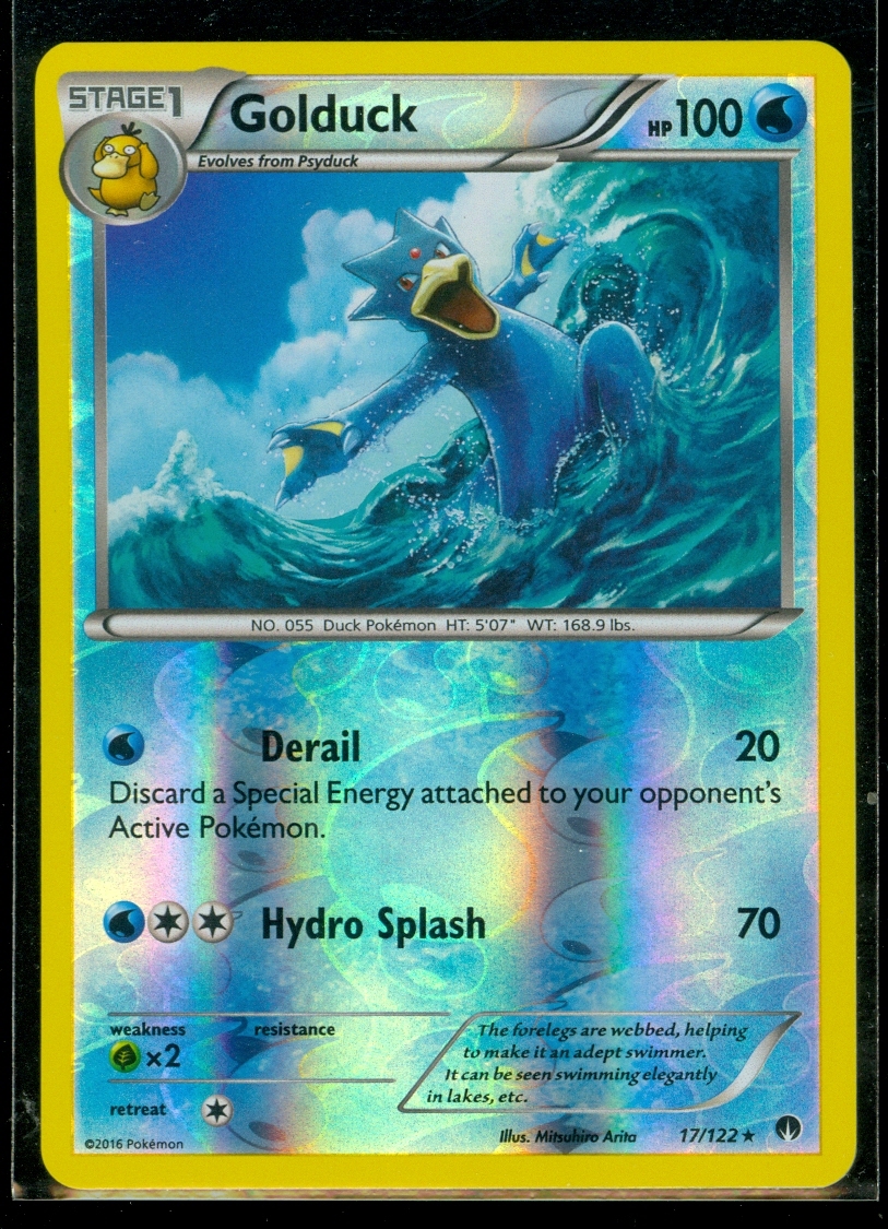 Pokemon GOLDUCK 17/122 - XY BREAKpoint - RARE Rev Holo - MINT