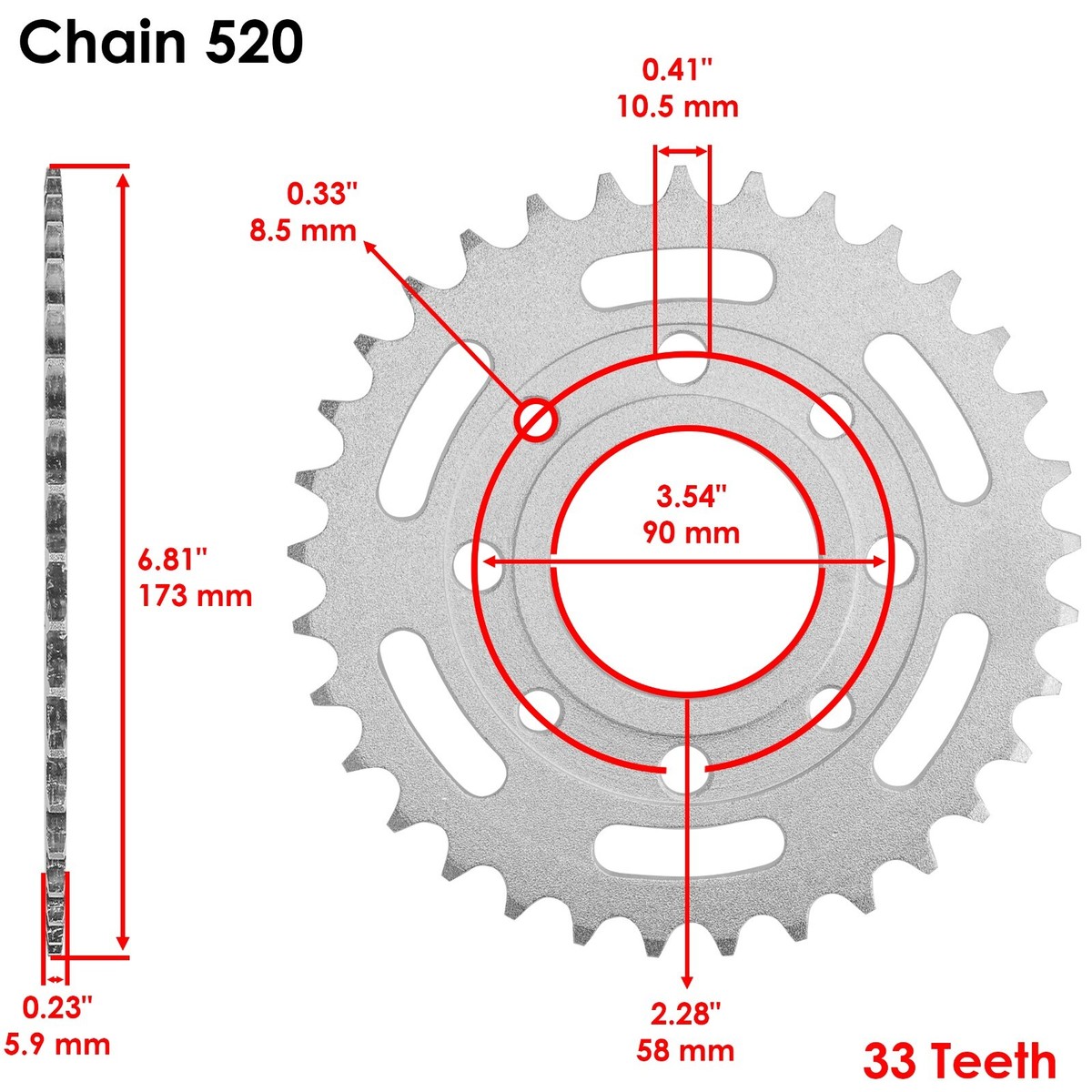 Black O-Ring Drive Chain & Sprockets Kit For Honda CB250 Nighthawk - Foto 7