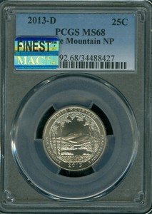 2013-D 25C White Mountain NP America the Beautiful Quarter PCGS MS67