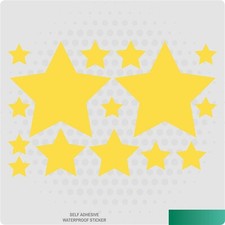 Pack of 15 Star Stickers for Home Decoration, Kids Bedrooms, Cars, Vinyl Decal